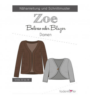 Schnittmuster Fadenkäfer Damen-Blazer/Bolero Zoe