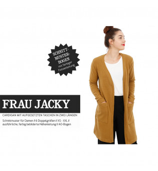 Schnittmuster Cardigan Frau Jacky